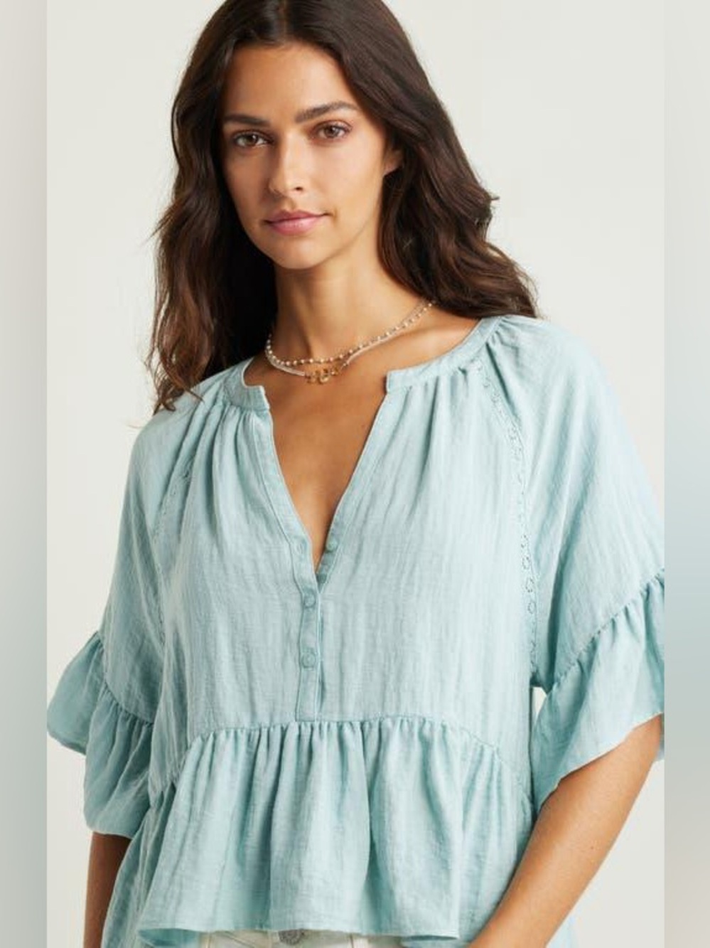 Treasure & Bond Ruffle Peplum Top